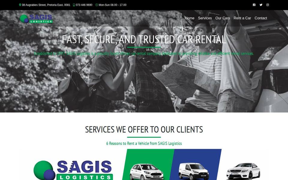 SAGIS Logistics homepage